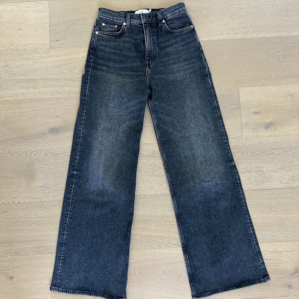 & Other Stories denim black wide leg jeans